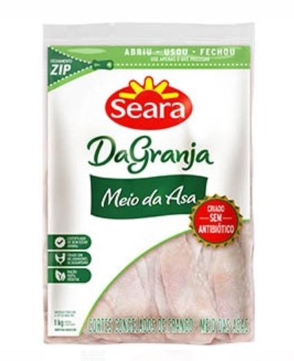 Meio Da Asa Seara Iqf 1kg Dagranja