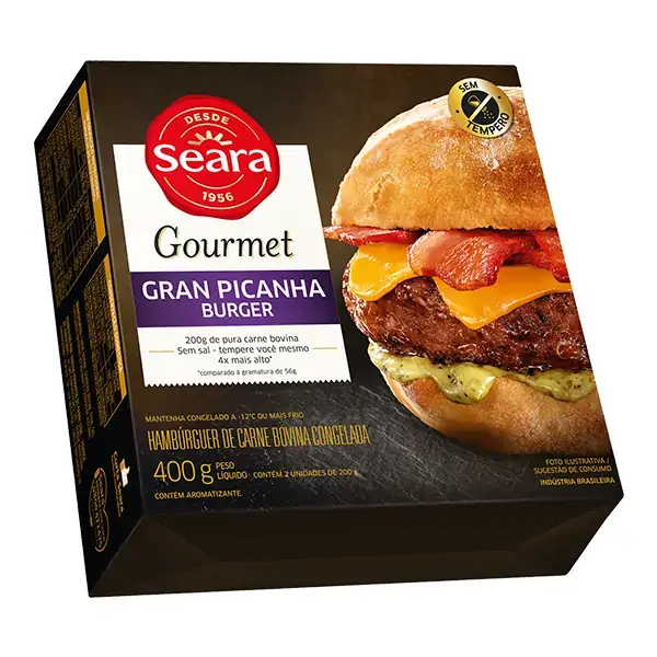 Hamb Bovino Seara Gourmet Picanha 400g