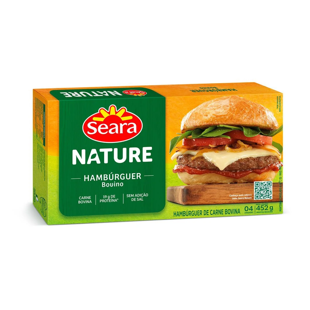 Hambúrguer Tradicional Seara Nature 452 g