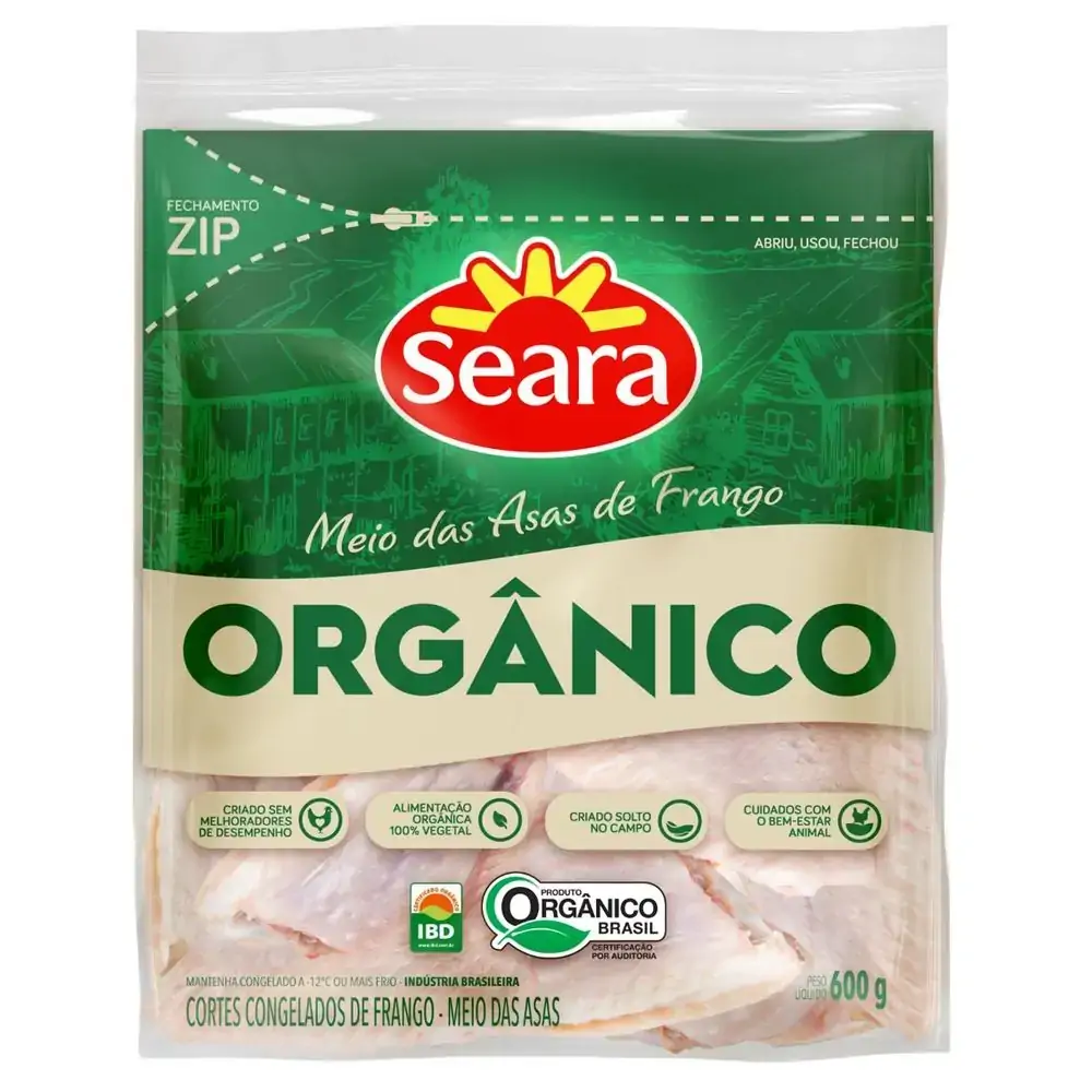 Meio Da Asa Iqf Seara Organico 600g41649