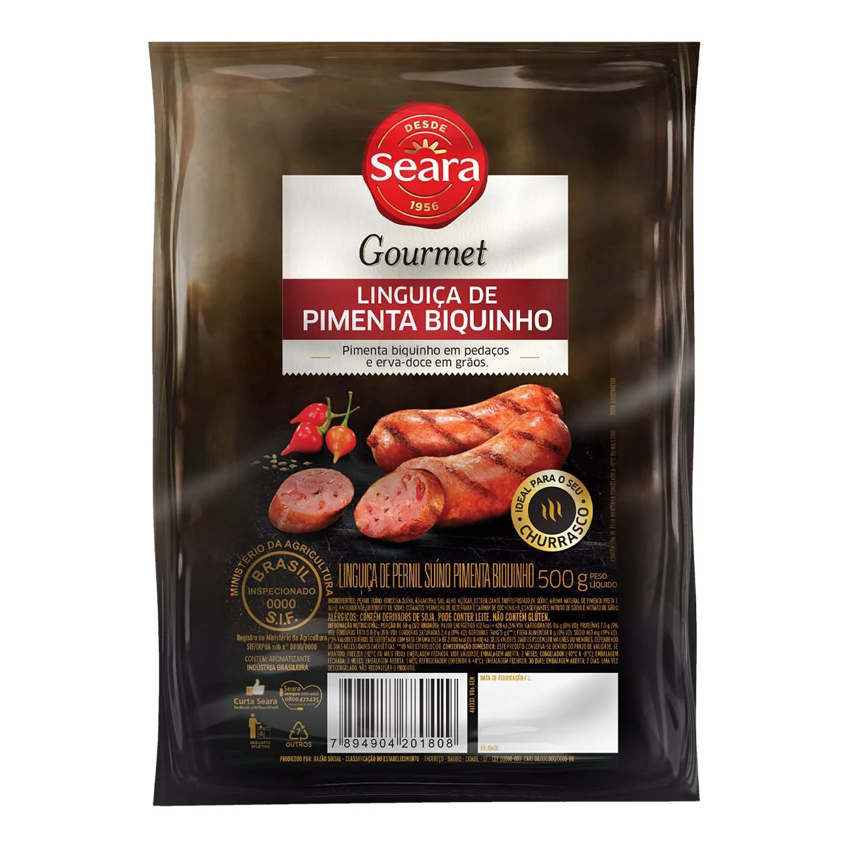 Linguiça de Pimenta Biquinho Seara Gourmet 500 g