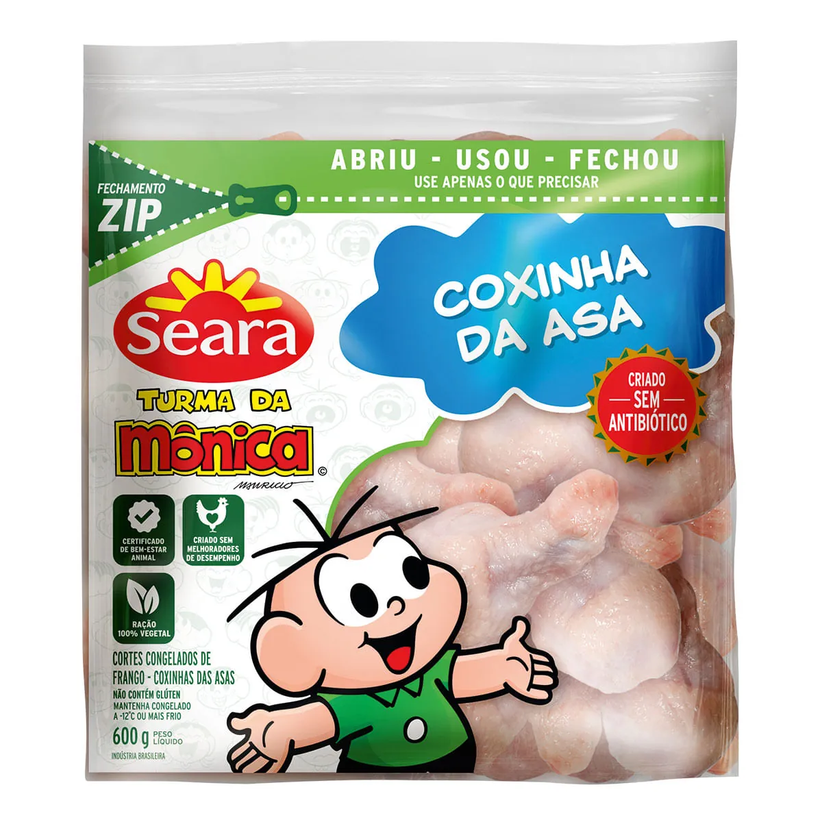 Pedaços de Coxinha da Asa Congelada Seara Turma da Mônica 600g