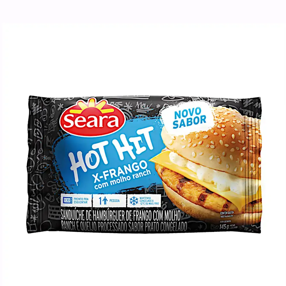 Sanduiche Seara Hot Hit X Frango C/molho Ranch 145g