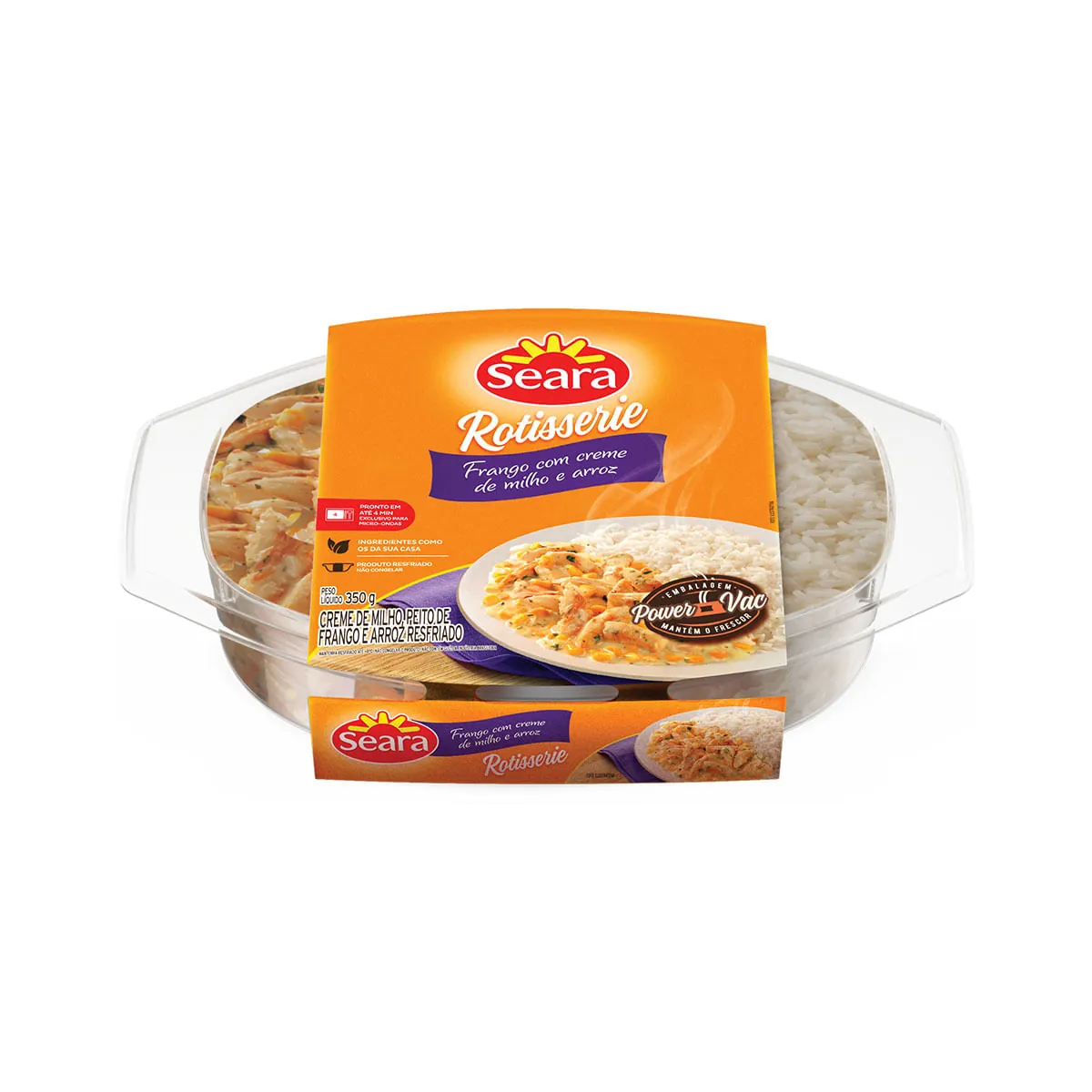 Frango com Creme de Milho e Arroz Seara Rotisserie 350g