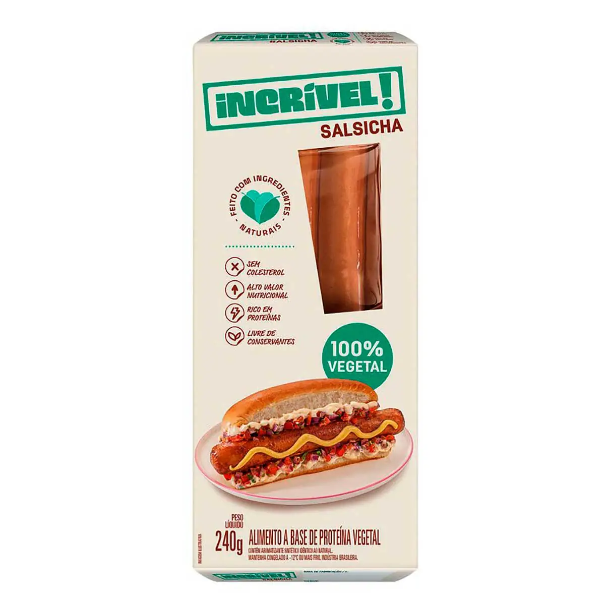 Salsicha Incrível! 100% Vegetal 240g