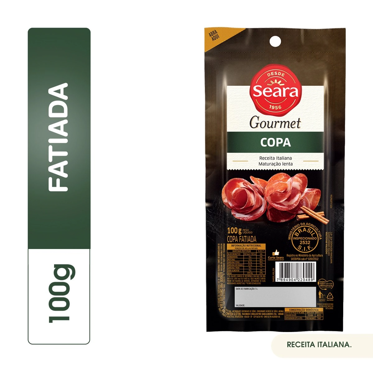 Copa fatiada Seara Gourmet 100g