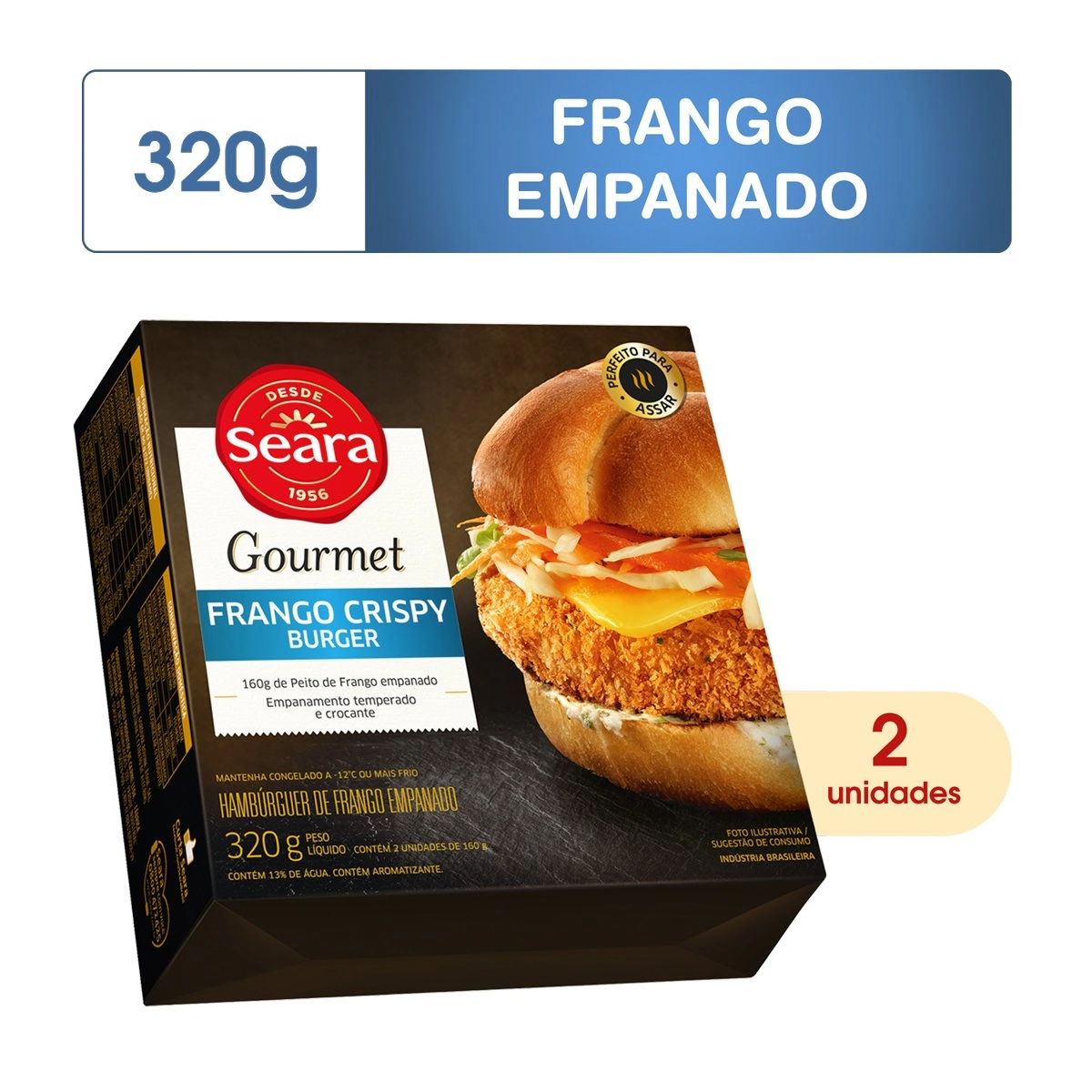 Frango Crispy Burger SEARA Gourmet Caixa 320g