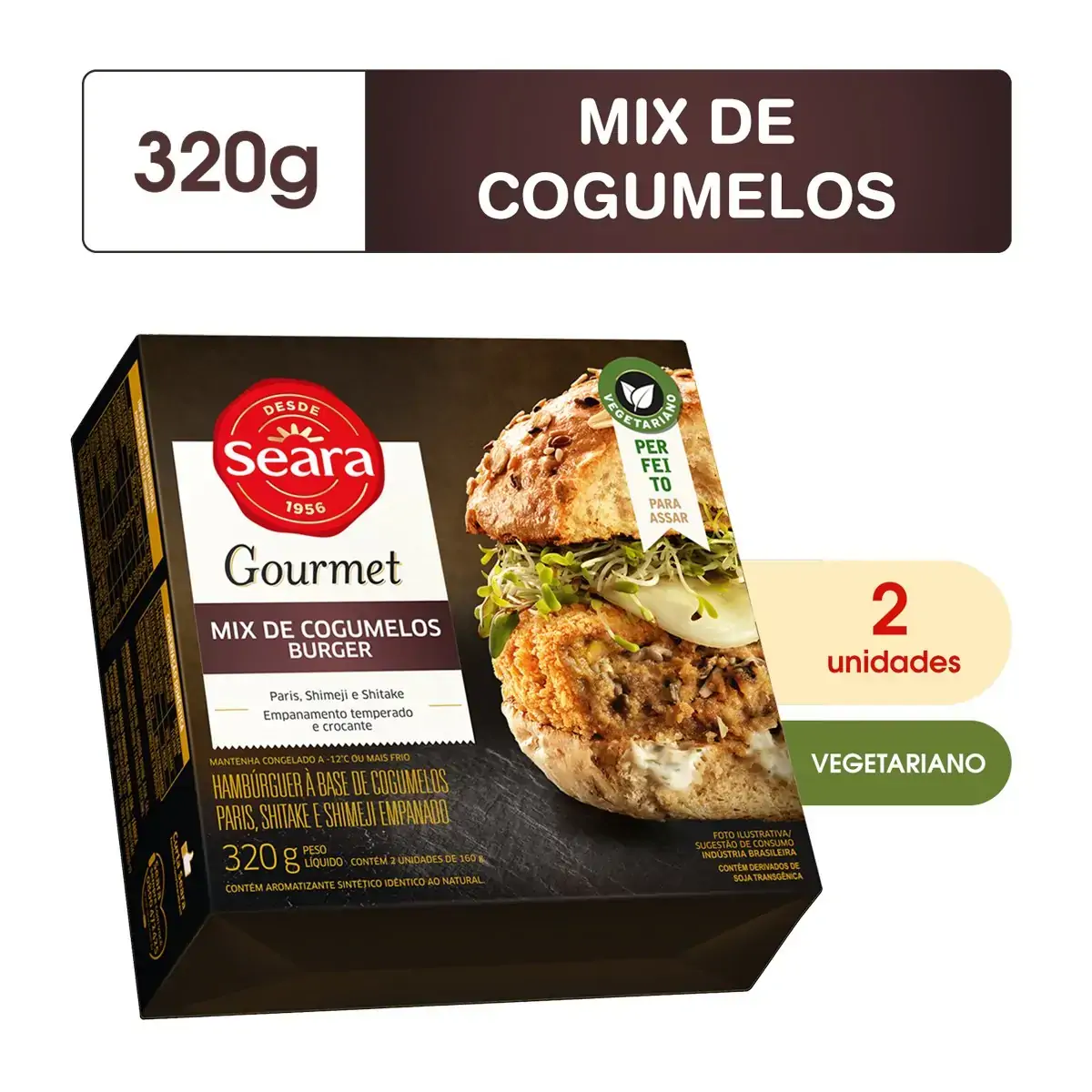Mix De Cogumelos Burger SEARA Gourmet Caixa 320g