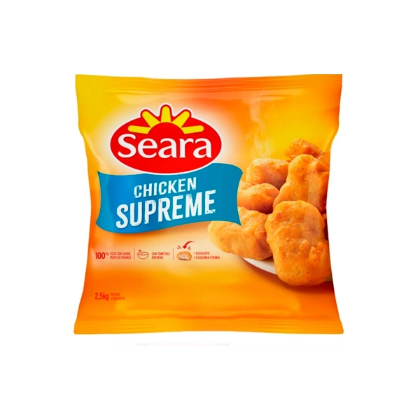 Empanado De Frango Tempurá Seara Chicken Supreme Pacote 2,5kg