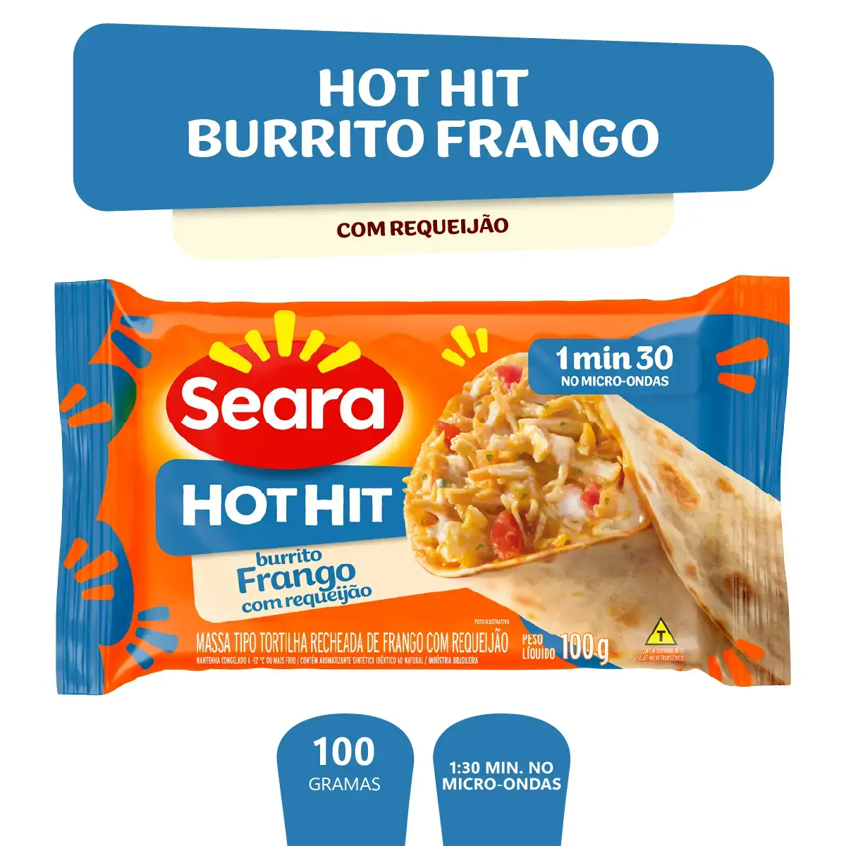 Wrap Frango com Requeijão Seara Hot Hit Pacote 100g