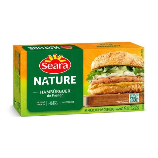 Hamburguer Seara Nature Frango Temp 452g
