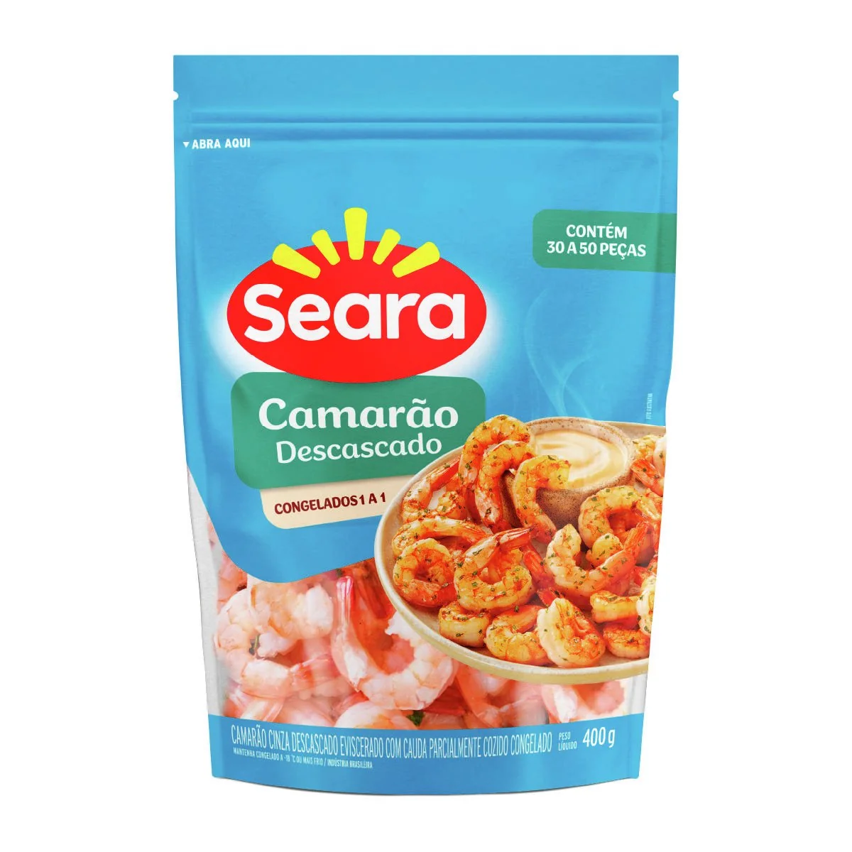 Camarão Descascado 30/50 Seara Pescados 400g