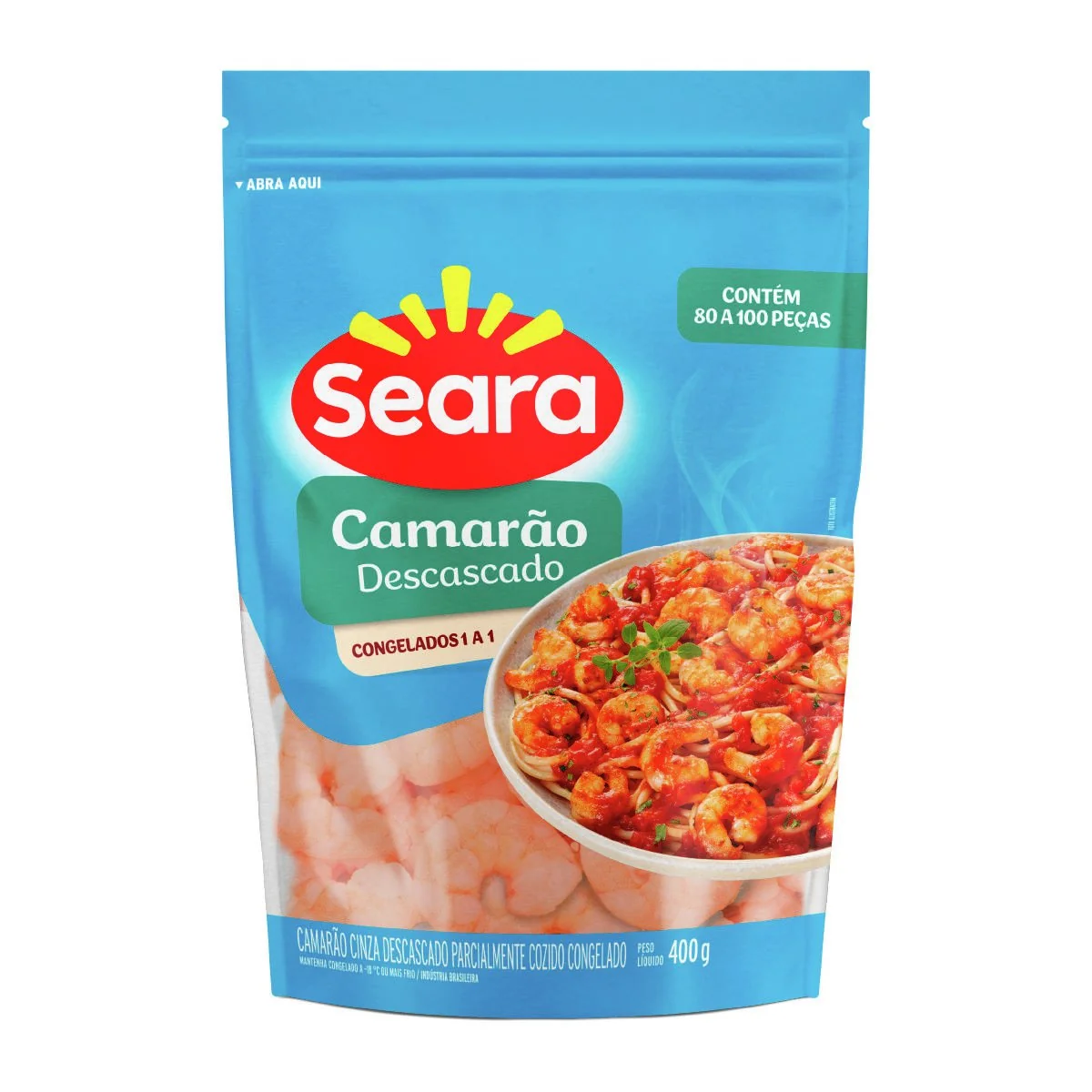 Camarão Descascado 80/100 Seara Pescados 400g