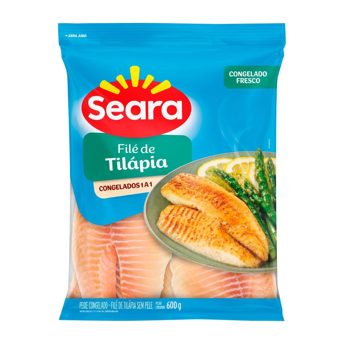 Filé de Tilápia Seara Pescados IQF 600g