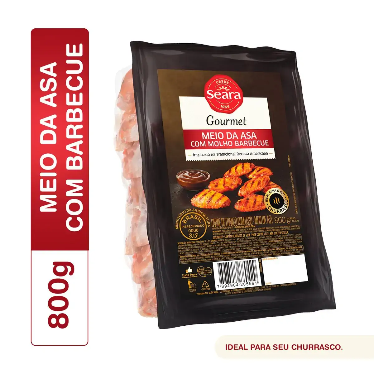 Meio da Asa com Molho Barbecue SEARA 800g