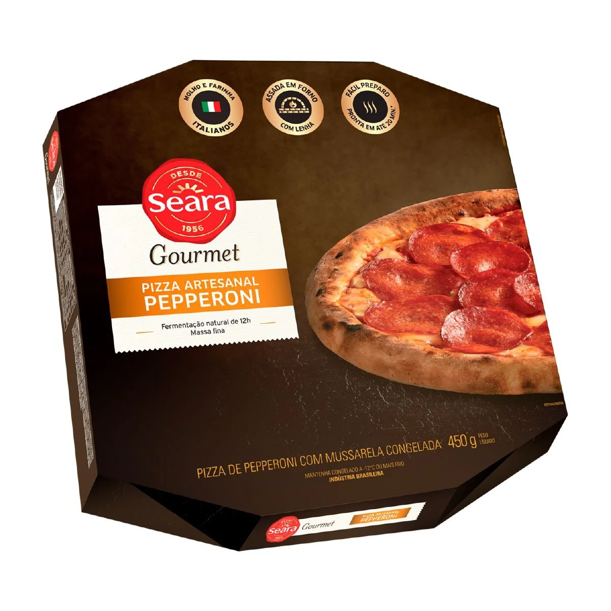 Pizza Congelada Pepperoni Seara Gourmet 450 g