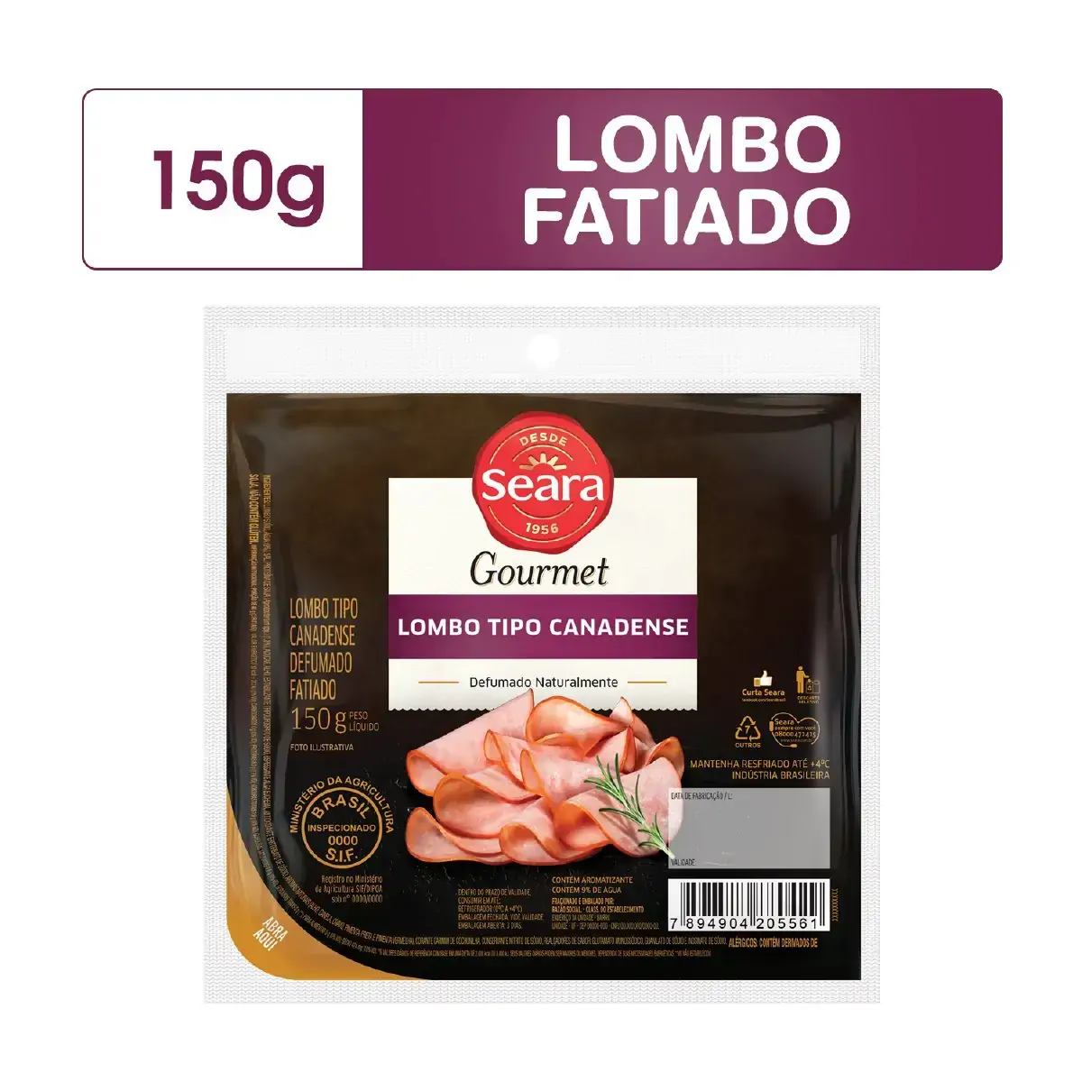 Lombo Canadense Defumado em Fatias Seara Gourmet 150g