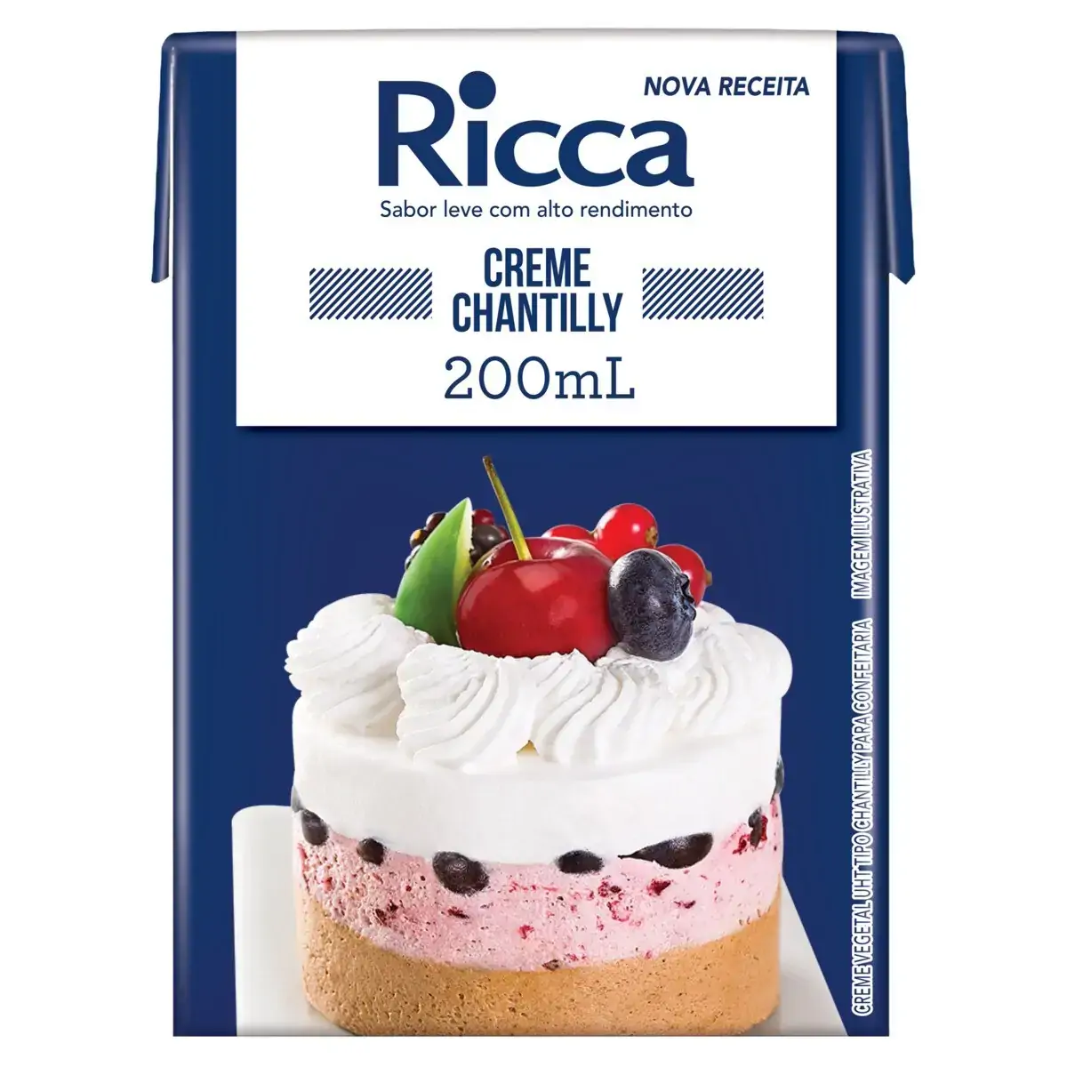 Creme Chantilly Vegetal Ricca Caixa 200ml