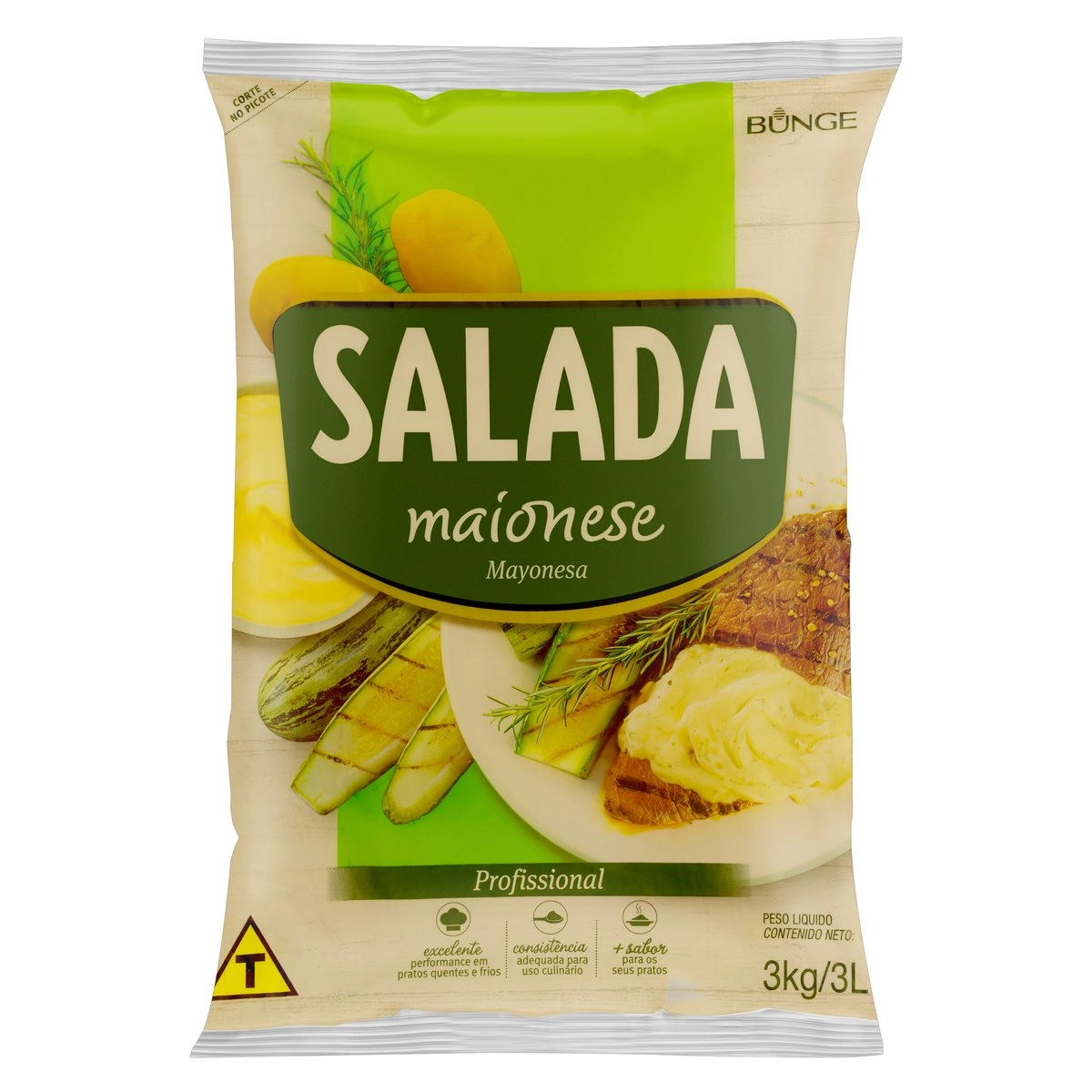 Maionese Uso Profissional Salada Pacote 3kg