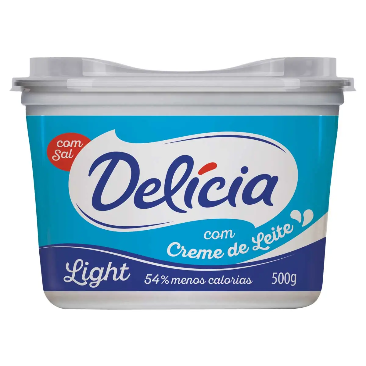 Margarina Com Sal E Creme De Leite Light Delícia Pote 500g