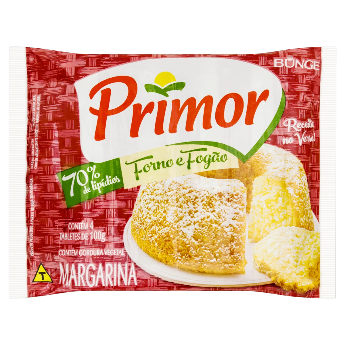 Margarina Forno e Fogão PRIMOR com 4 Tabletes 400g