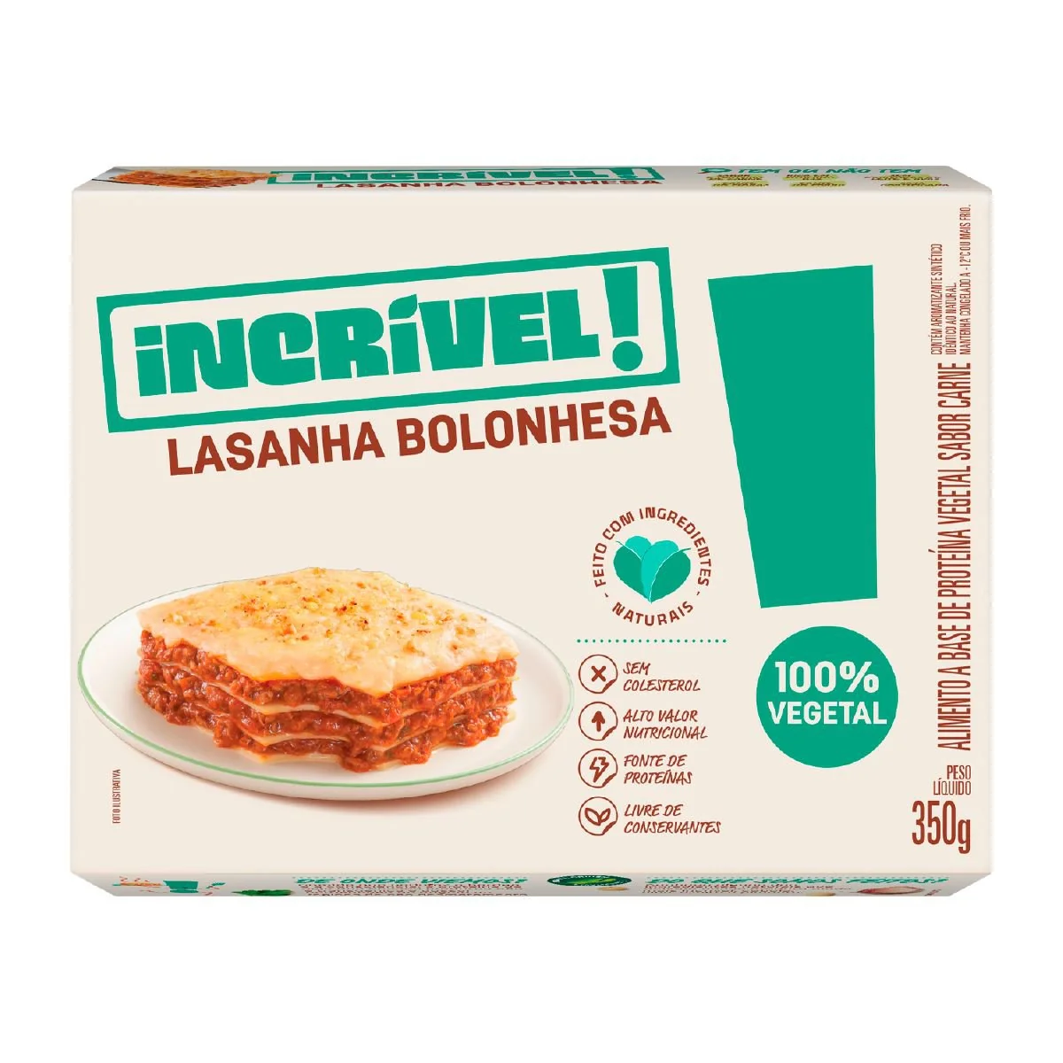 Lasanha Bolonhesa Incrível! 100% Vegetal 350g
