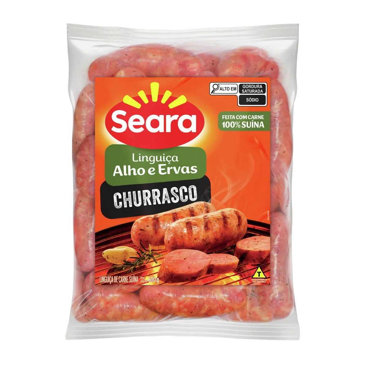 Linguiça Alho e Ervas Churrasco Seara 600g