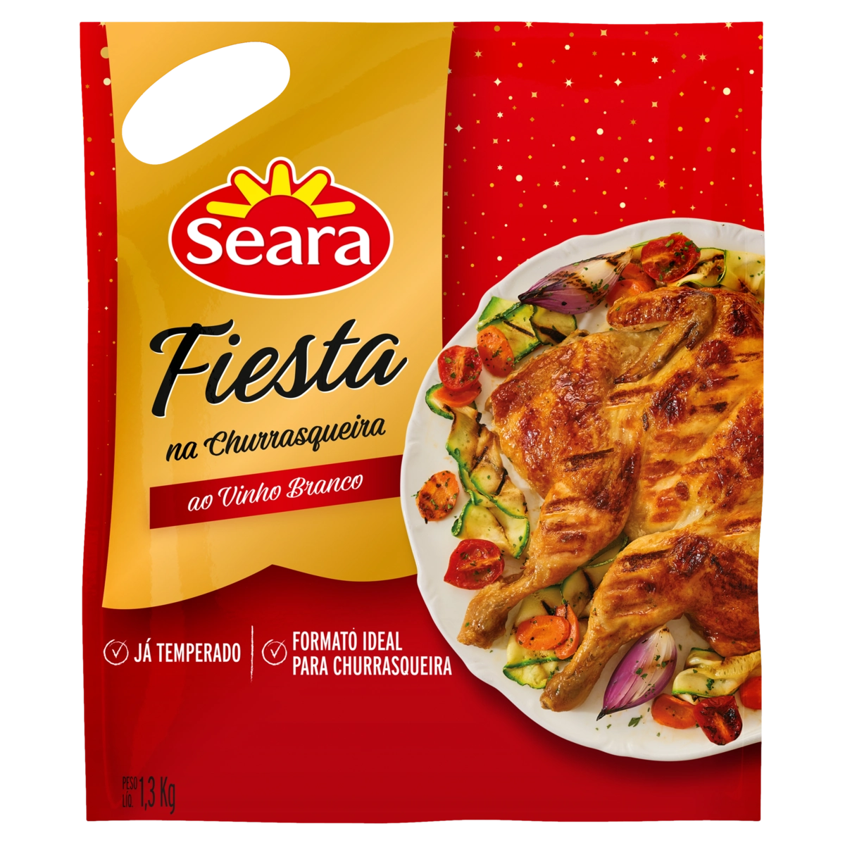 Fiesta Ao Vinho Branco De Frango Congelado Temperado Seara 1,3kg