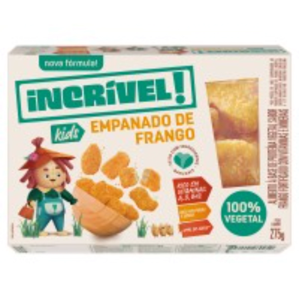 Empanado De Frango Vegetal Congelado Incrível Kids Caixa 275g
