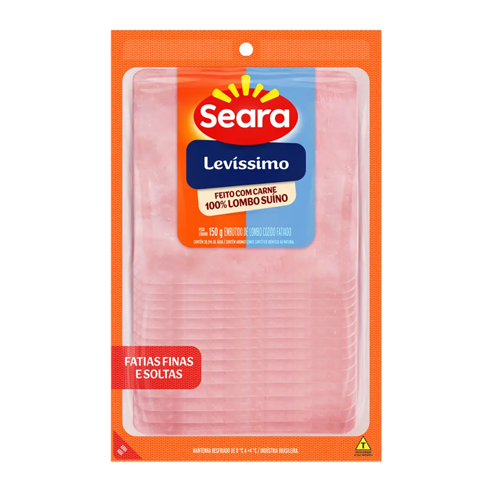 Embutido Suíno Cozido Fatiado Seara Levíssimo 150g