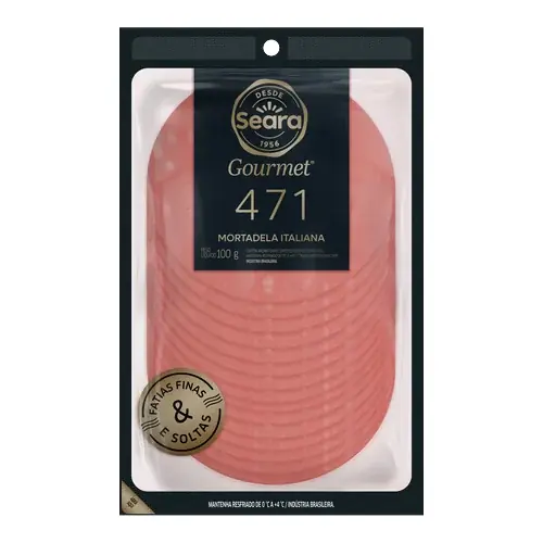 Mortadela Italiana Defumada Fatiada Seara Gourmet 100g