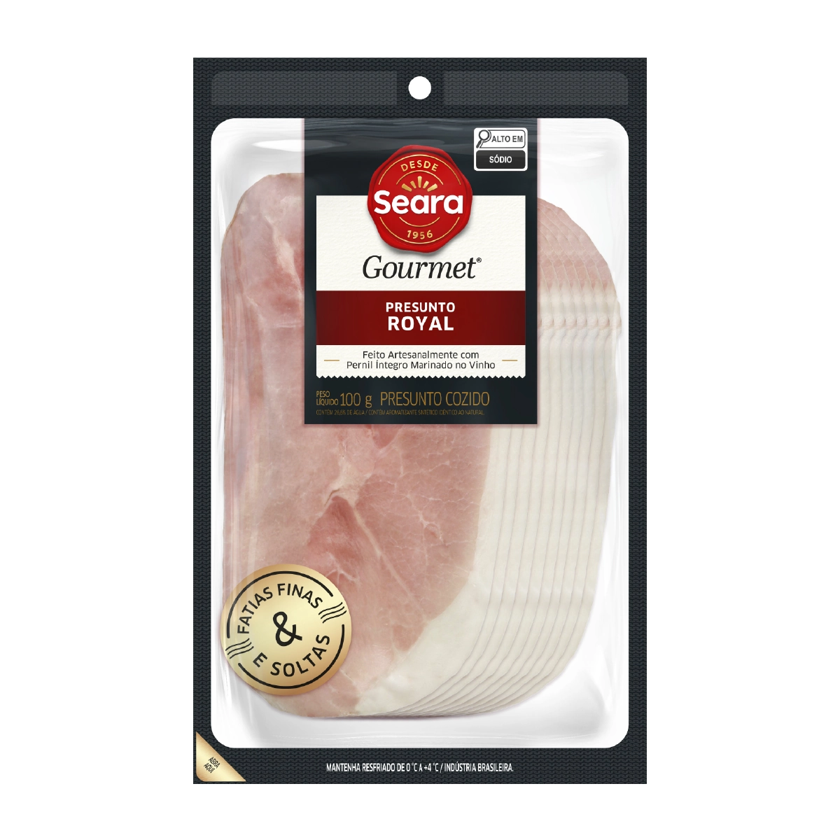 Presunto Royal Fatiado Seara Gourmet 100g
