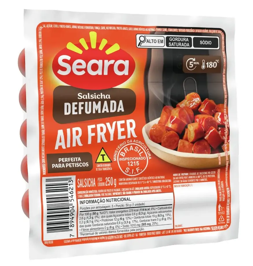 Salsicha Defumada Seara Air Fryer 250g