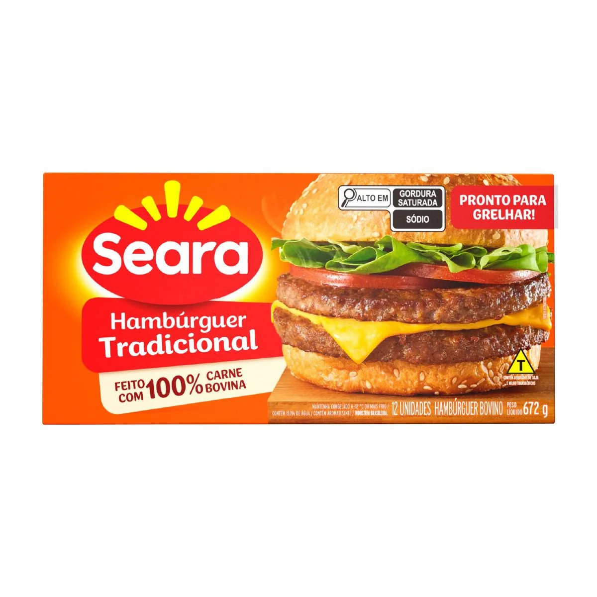 Hambúrguer Bovino Seara 672g