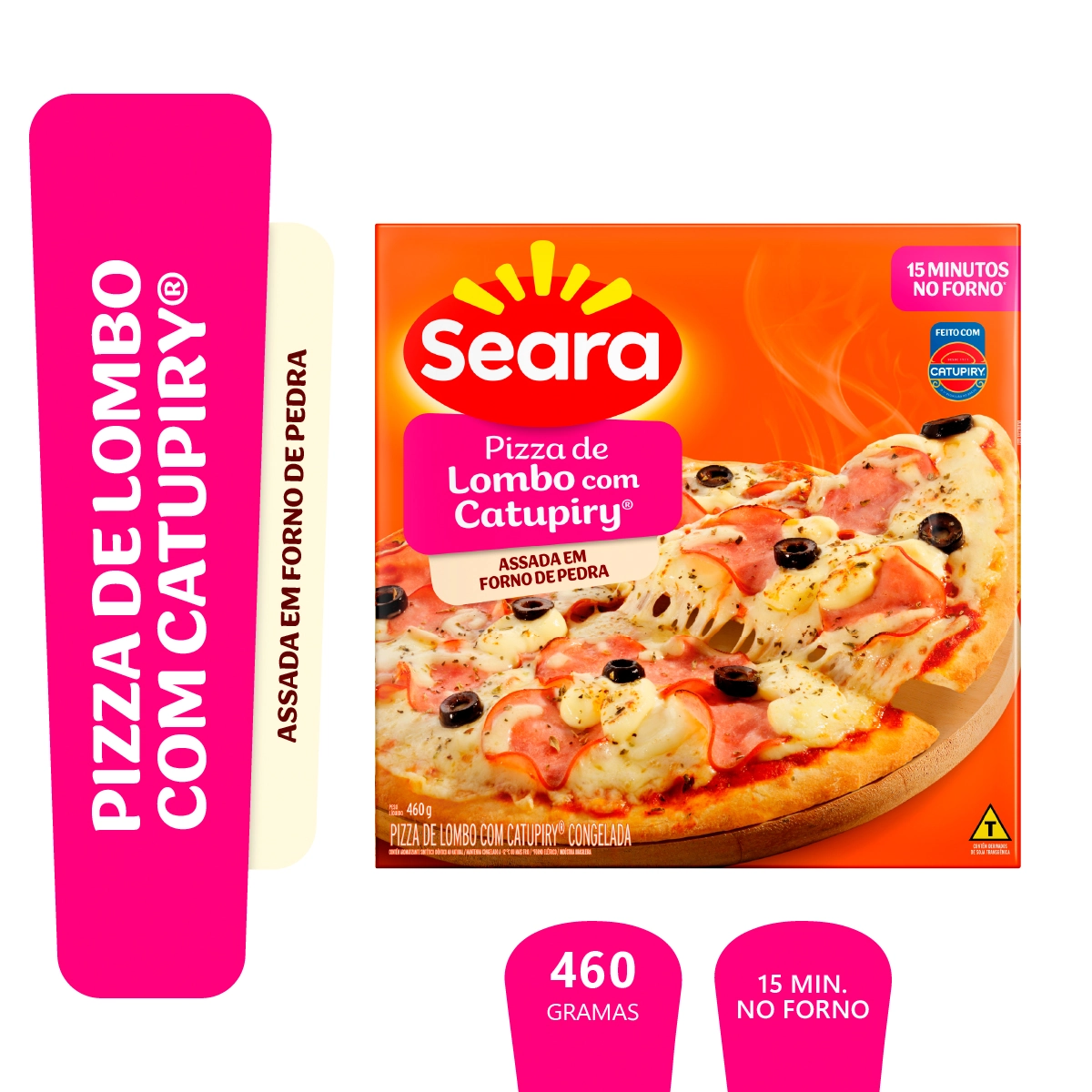 Pizza de lombo com catupiry Seara 460g