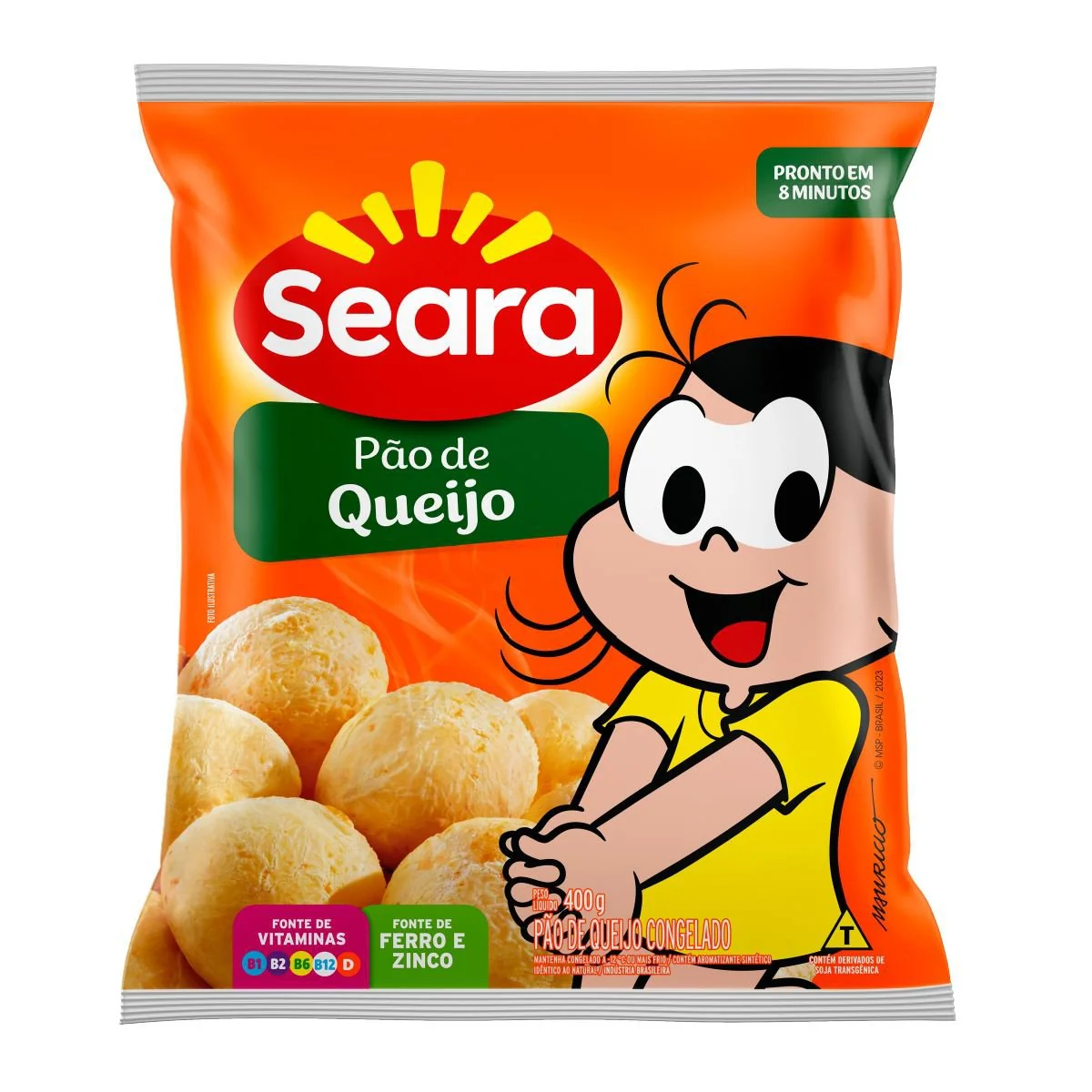 Pão de queijo Seara turma da Mônica 400g