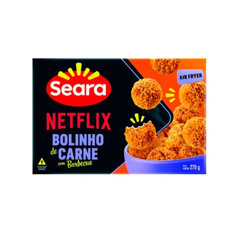 Bolinho De Carne Congelado Com Barbecue Netflix Seara Caixa 270g
