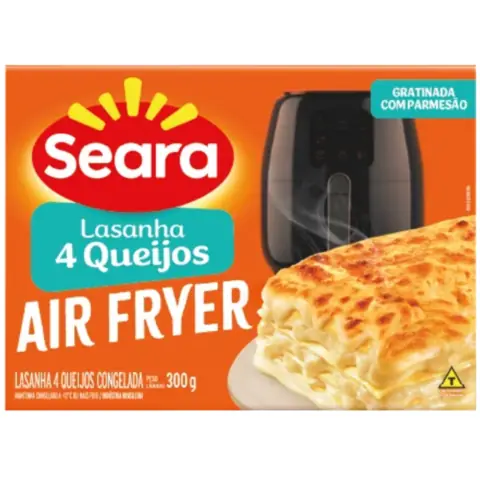Lasanha 4 Queijos Seara Air Fryer Caixa 300g