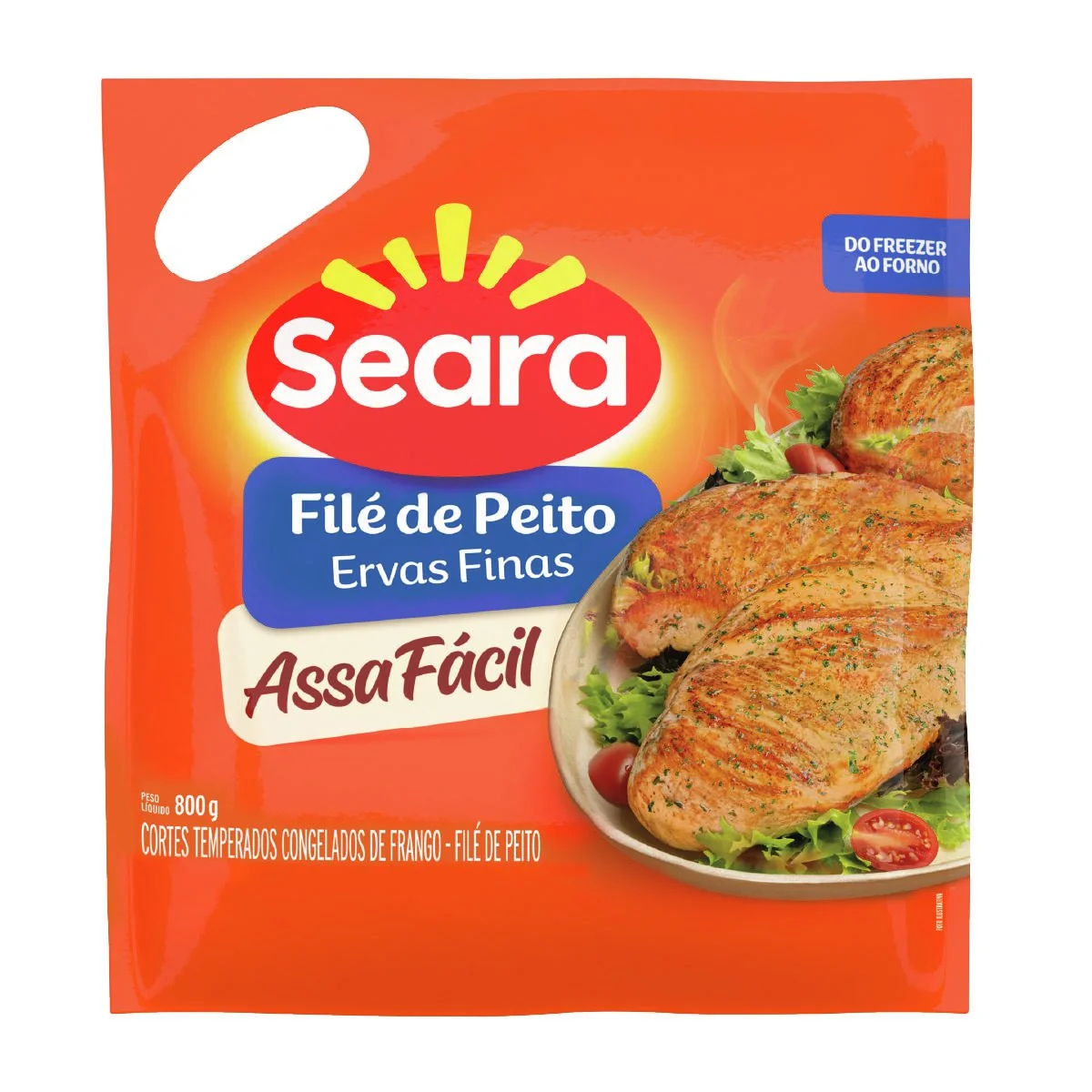 Filé De Peito De Frango SEARA Assa Fácil Com Ervas Finas Pacote 800g