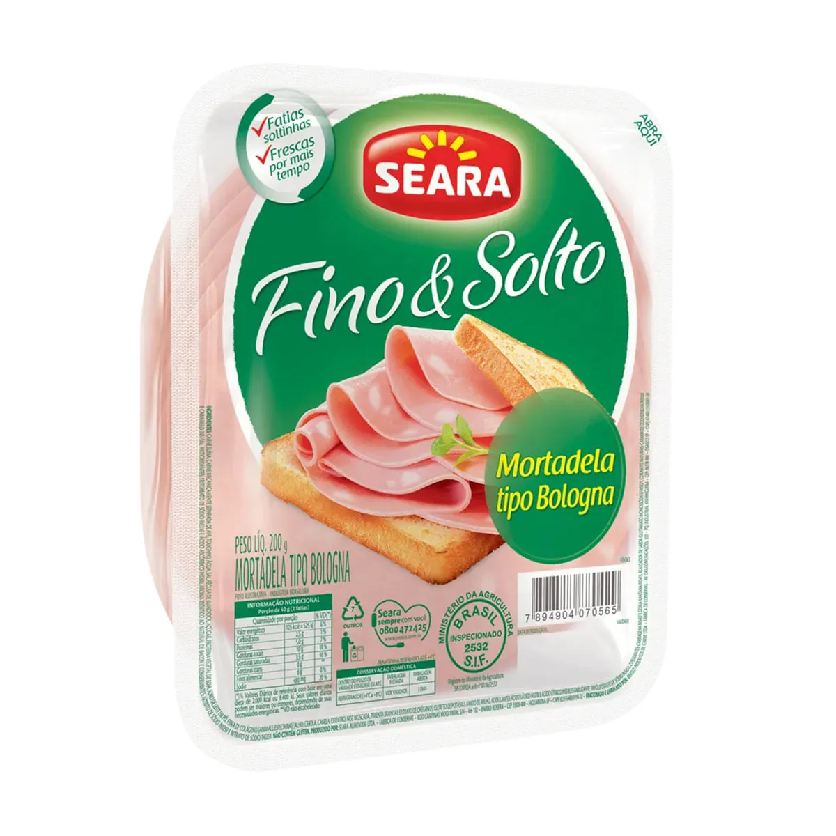 Mortadela Seara Bologna Fatiada