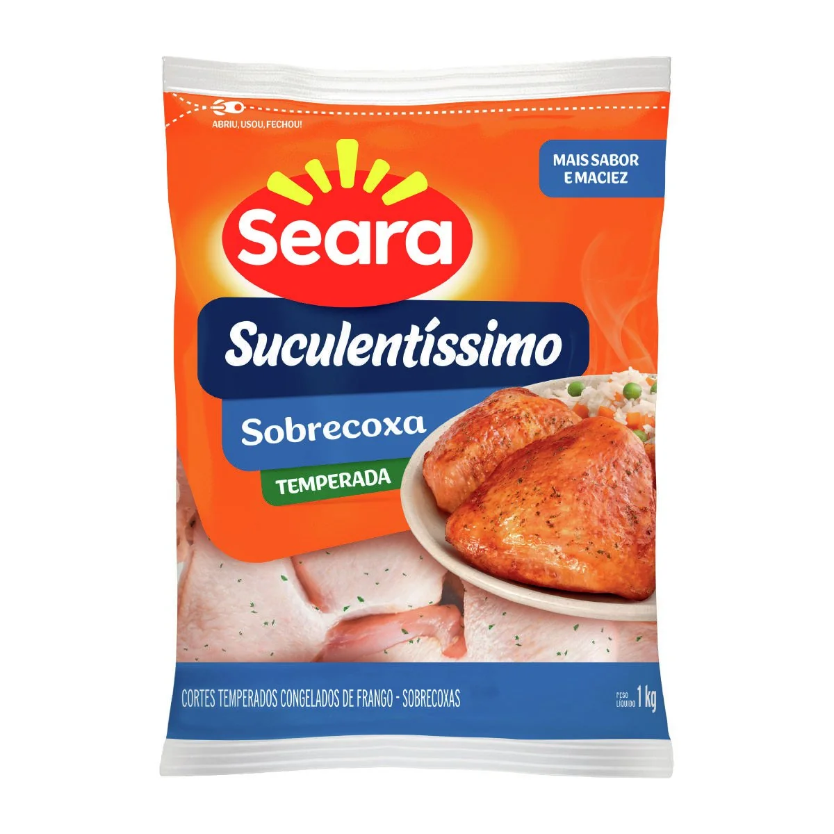 Sobrecoxa Temperada Seara IQF com 1 Kg