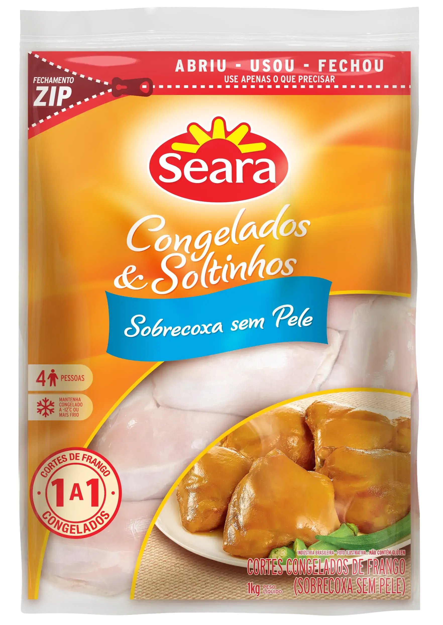 Sobrecoxa Seara S/ Pele 1kg