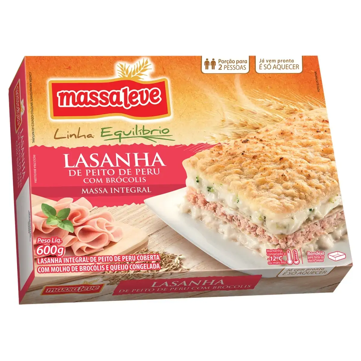 Lasanha Massaleve 600g Peito De Peru/brocolis