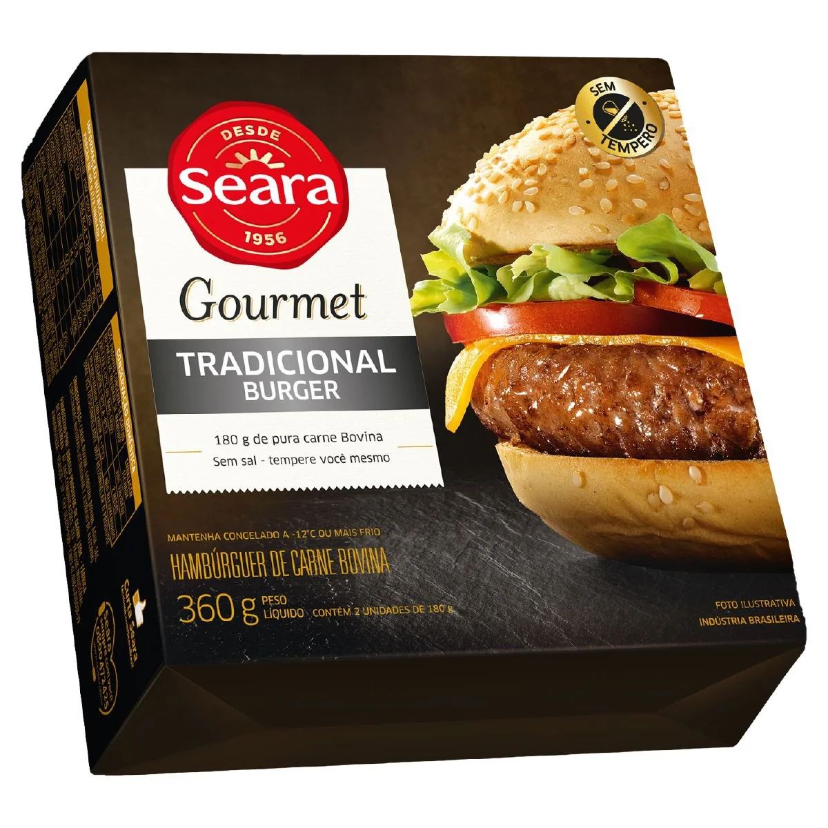 Tradicional burger Seara Gourmet 360g