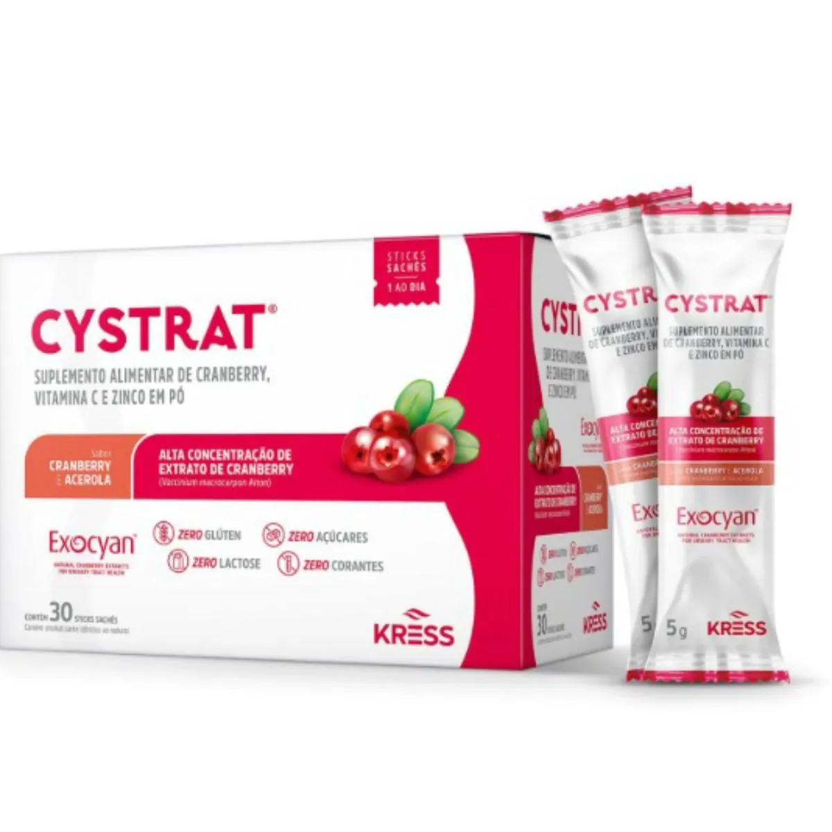 Cystrat Suplemento Alimentar de Cranberry Kress 30sachês