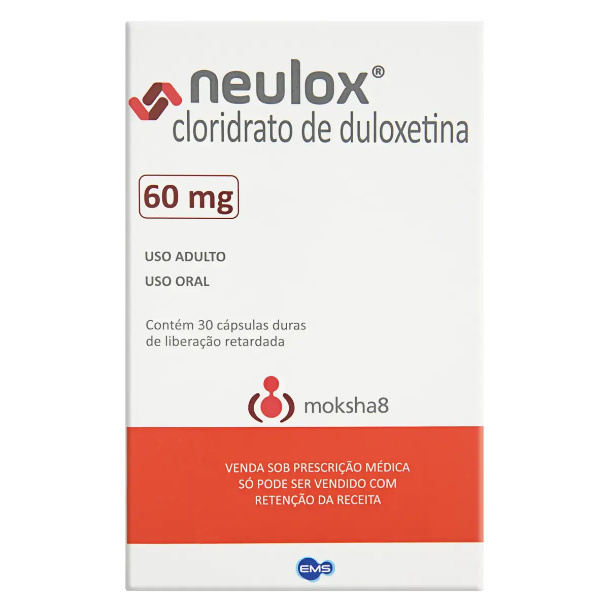 Neulox 60mg Ems Caixa 30 Cápsulas