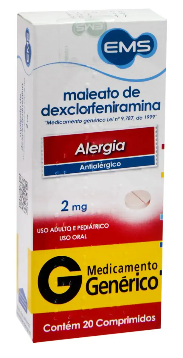 Mal Dexclorfeniramina Betametasona 0,25 Mg 2 Mg 20 Comprimidos Legrand Genérico