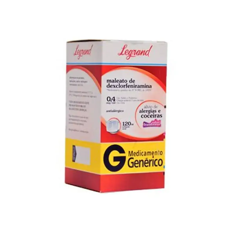 Maleato De Dexclorfeniramina 2 Mg/ml Xarope Legrand Genérico