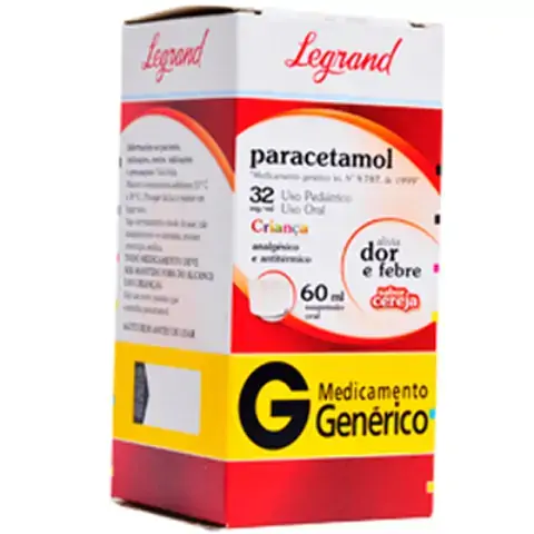 Paracetamol 32 Mg/ml Suspensão Oral Legrand Genérico