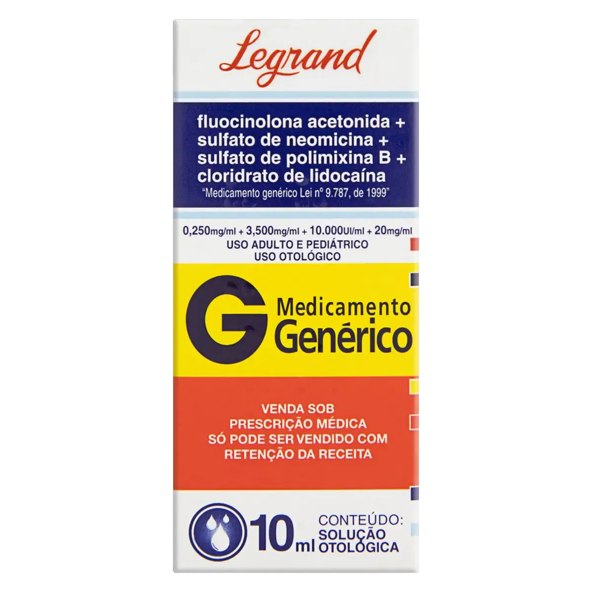 Fluocinolona Acetonida Sulfato De Neomicina Sulfato De Polimixina B Cloridrato De Lidocaína Legrand